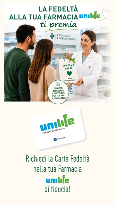 Locandina Unilife — La fedeltà alla tua farmacia ti premia